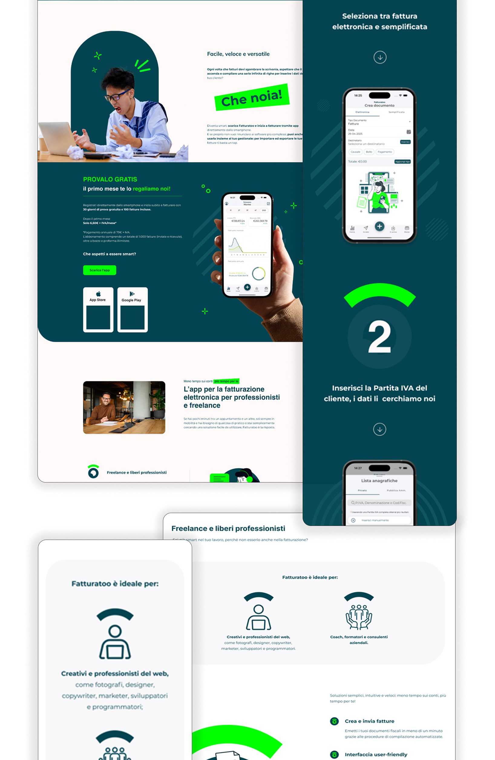 Pagina delle funzionalit&agrave;, desktop e mobile